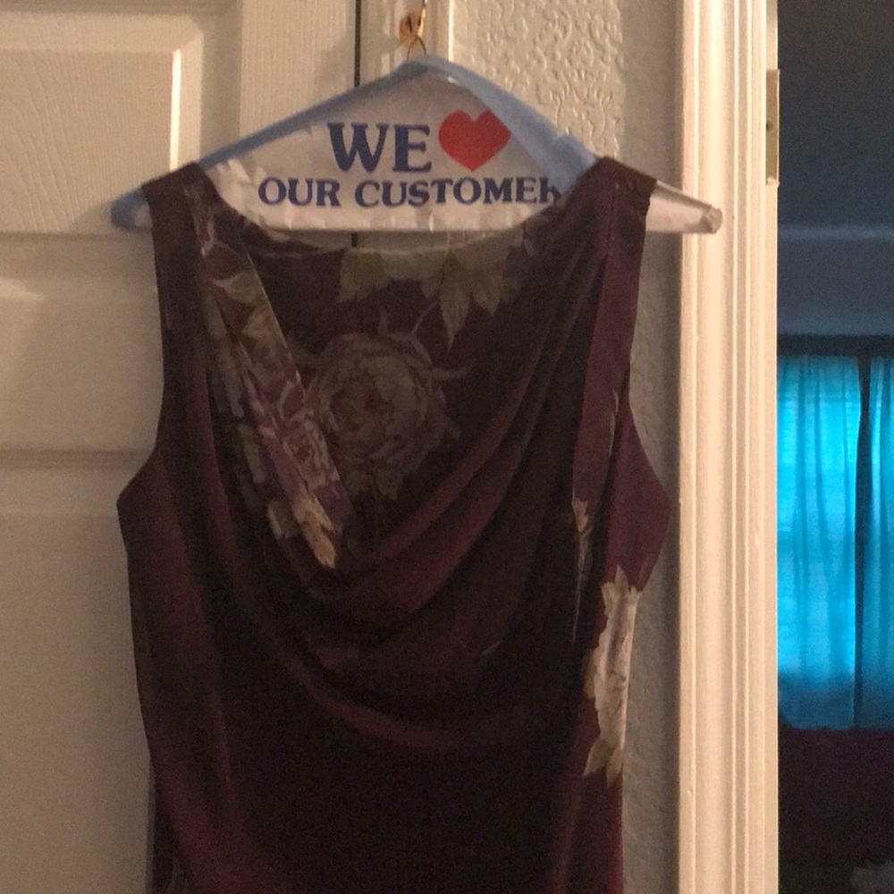 Sleeveless purple dress